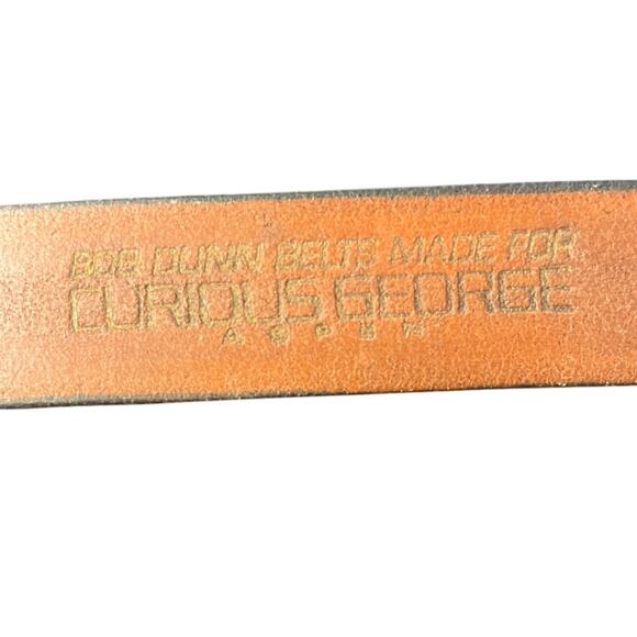 Bob Dunn Curious George Aspen Leather Western Belt w/ Star of David Buckle Rare - Picture 2 of 8